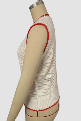 Chili Pepper Knitted Sleeveless Sweater