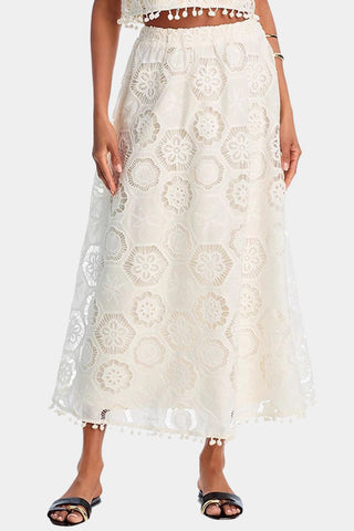 Lace Crop Top and Skirt Set