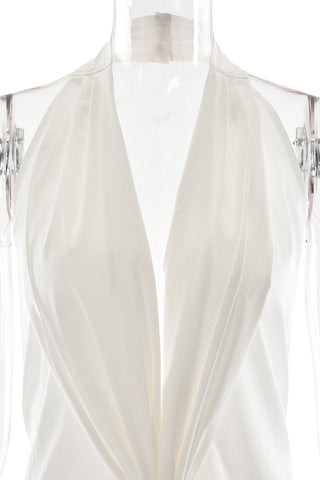 Elegant Halter Tie Mini Dress