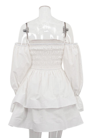 Off-Shoulder Tiered Casual Dress
