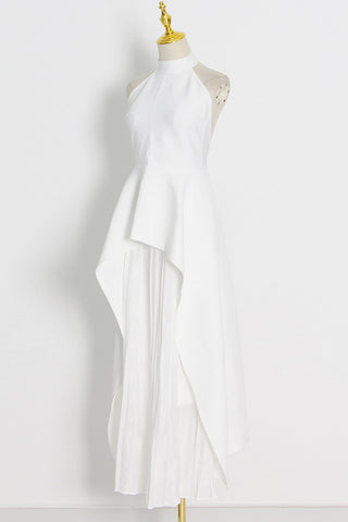 Asymmetric Halter Skirt Set