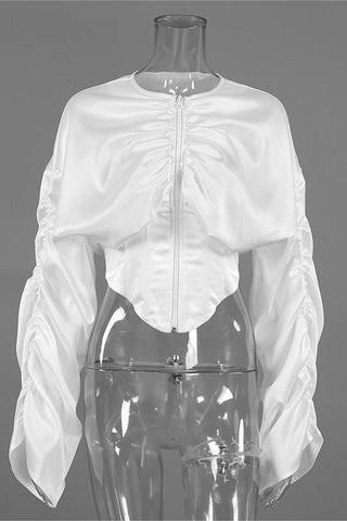 Dramatic Puff Sleeve Corset Blouse