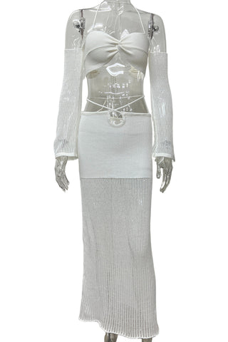 Crochet Casual Two-Piece Set