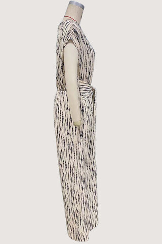 One-Shoulder Tie-Waist Jumpsuit