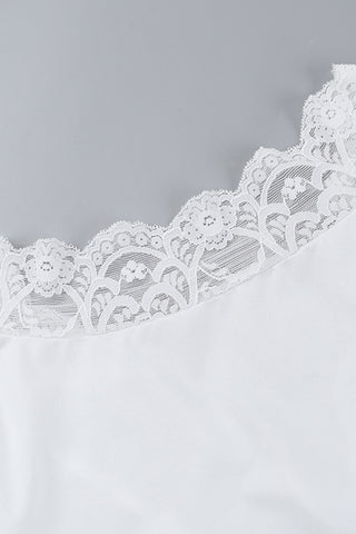 Lace-Trim Long Sleeve Top