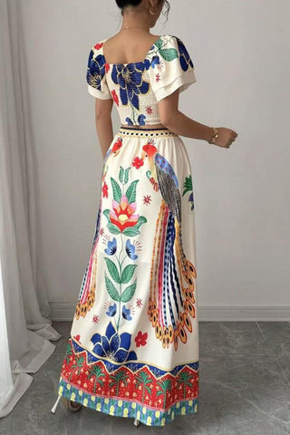 Boho Two-Piece Maxi Skirt Set