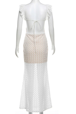 Sleeveless Lace Maxi Dress