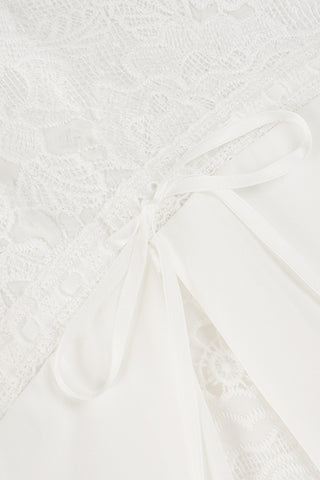 Elegant Lace-Trimmed Maxi Skirt