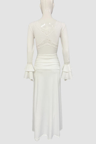 Elegant Long-Sleeve Casual Dress