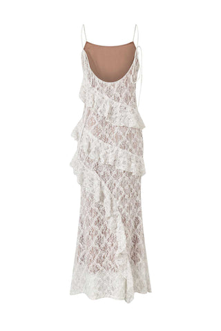 Lace Overlay Maxi Dress