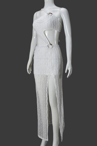 One-Shoulder Cutout Maxi Dress