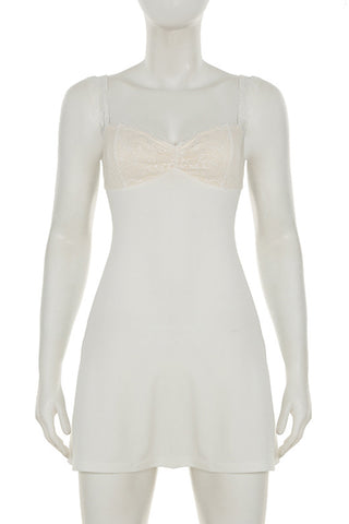 Lace-Trim Casual Dress