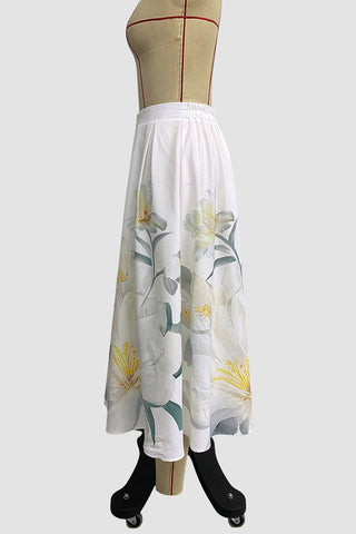 Floral A-Line Maxi Skirt
