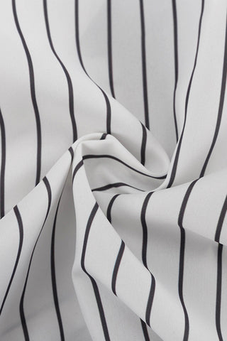 Striped Bow-Tie Front Blouse