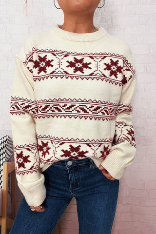 Snowflake Pattern Sweater