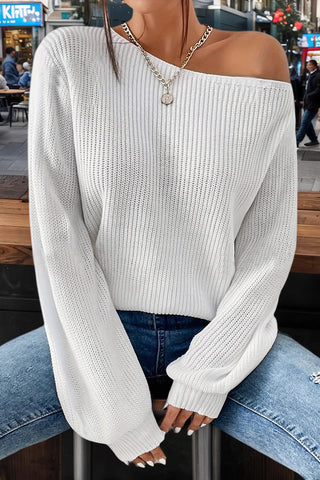 Off-Shoulder Knit Sweater