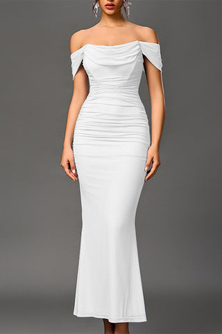 Off-Shoulder Evening Maxi Dress