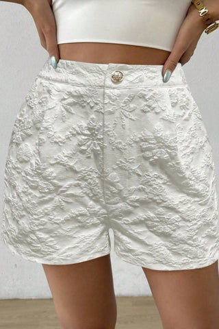Floral Print High Waist Shorts