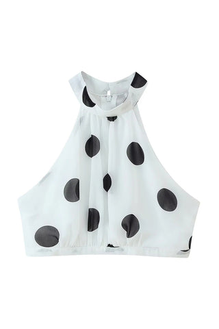 Polka Dot Halter Skirt Set