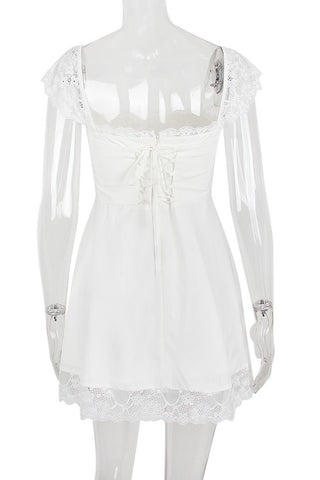 Lace Trimmed Mini Dress
