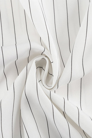 Double-Breasted Striped Pant Set