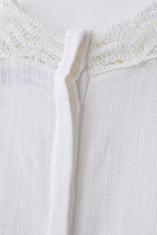 Elegant Lace Trim Blouse