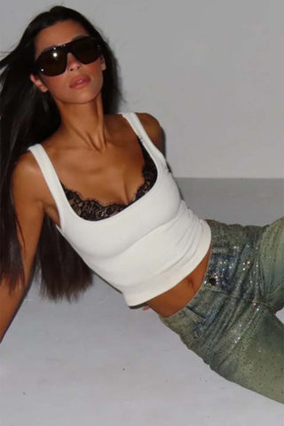 Square-Neck Fitted Tank