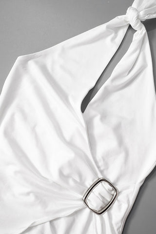 Asymmetrical Hem Tank with Buckle Detail