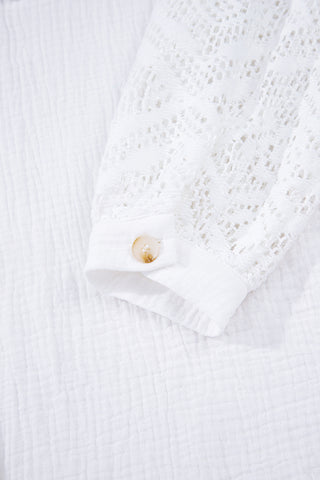 Lace Patchwork Long Sleeve Blouse