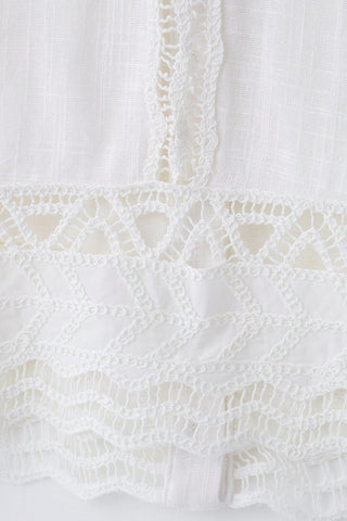 Elegant Lace Trim Blouse