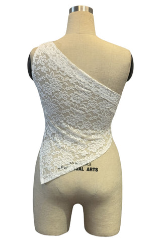 One-Shoulder Lace Tank Top