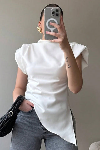 Asymmetric Sleeveless Tank Top