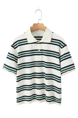Classic Striped Polo Shirt
