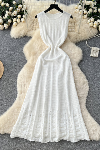 Elegant Embellished Knit Maxi Dress