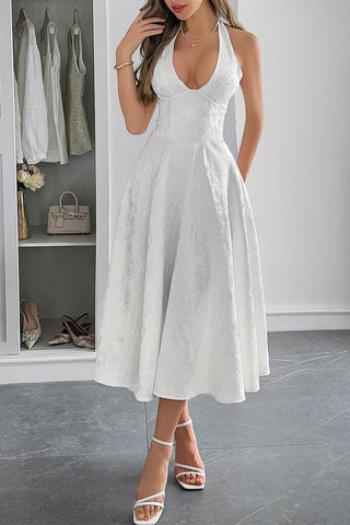 Elegant Halter Evening Dress