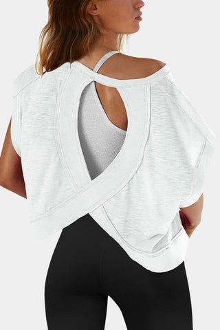 Cutout Back Sporty T-Shirt