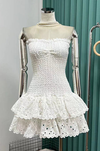 Strapless Layered Casual Dress