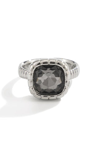 Geometric Stone Statement Ring