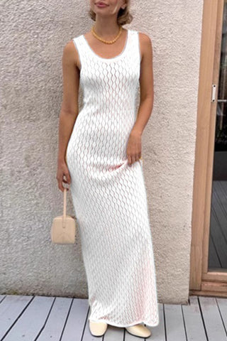 Sleeveless Ribbed Tank Maxi Dress