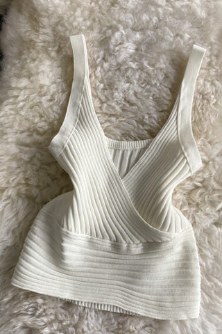 Ribbed V-Neck Tank Top