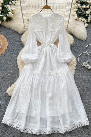 Lace Trim Bohemian Casual Dress
