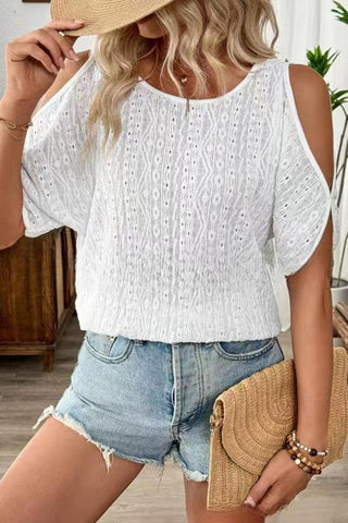 Cold Shoulder Lace Top