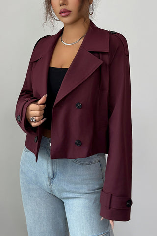 Double-Breasted Cropped Blazer