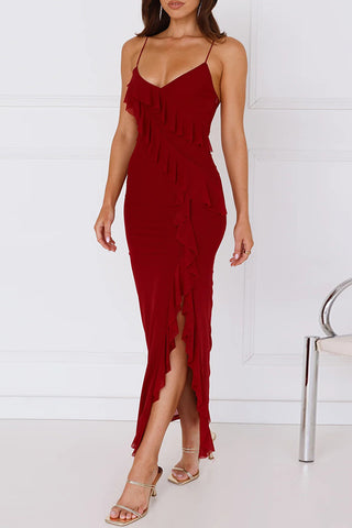 Ruffled Sleeveless Casual Dress