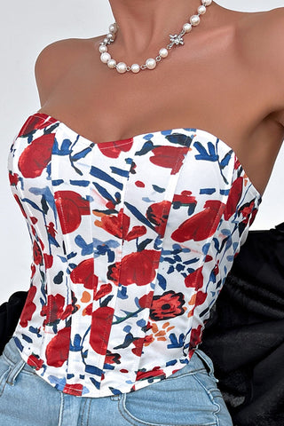 Floral Bustier Tank Top