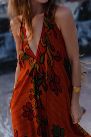 Halter Neck Bohemian Casual Dress