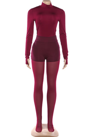 Stylish High-Neck Pants Set