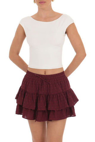 Tiered Ruffle Mini Skirt