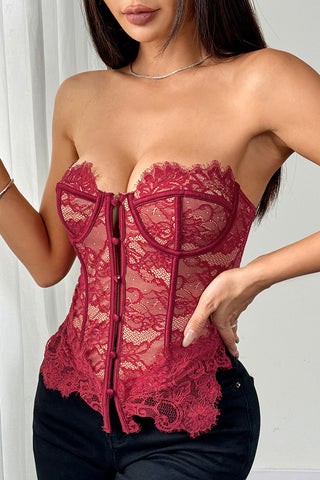 Lace Button-Front Camisole