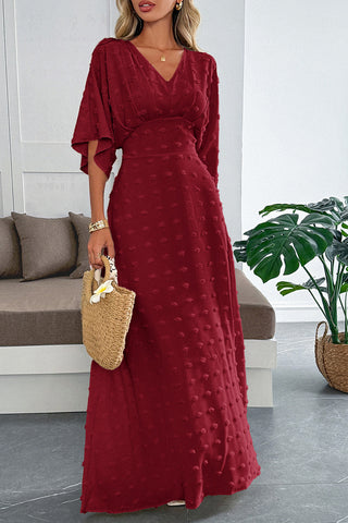 Elegant V-Neck Casual Maxi Dress